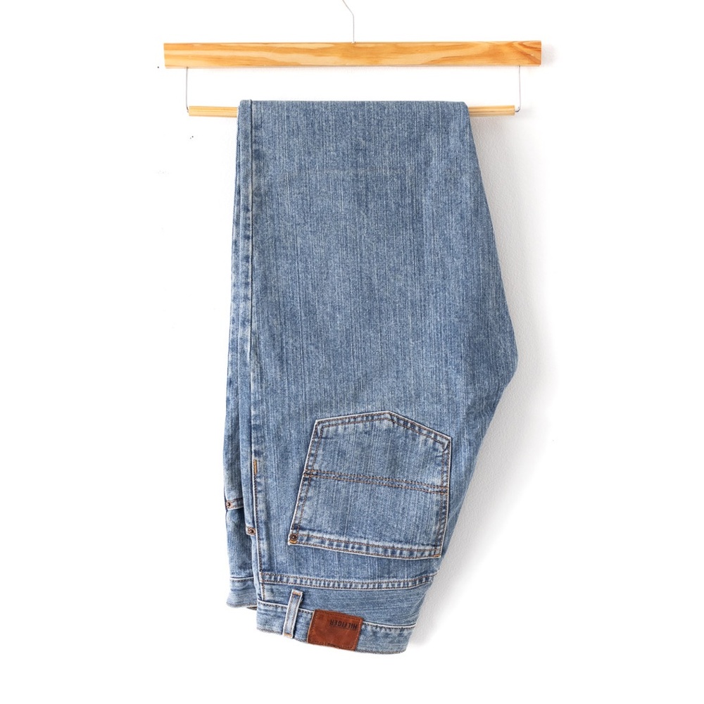 Tommy Hilfiger Women's Relaxed Fit Straight Leg Blue Denim Jeans 31/30